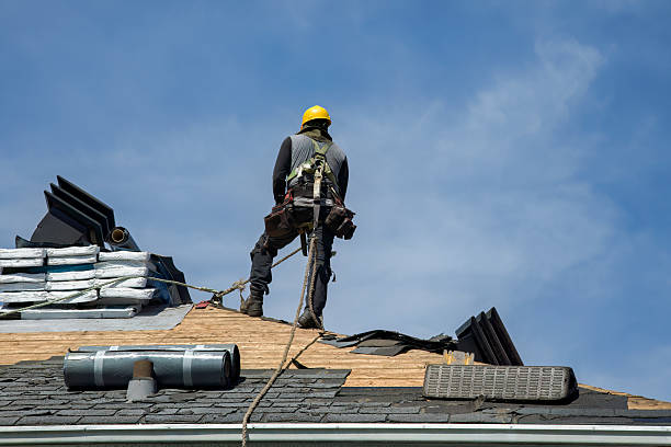 Professional Roof Replacement technician working in Rogers, CT